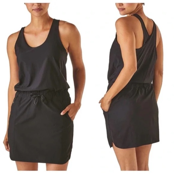NWT Patagonia Fleetwith Dress Black Womens Small Athletic